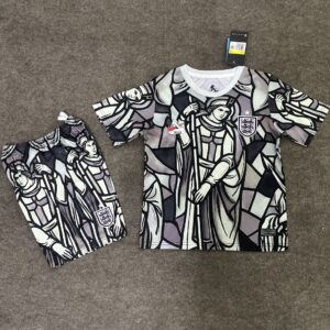 England Black Grey Kids Kit